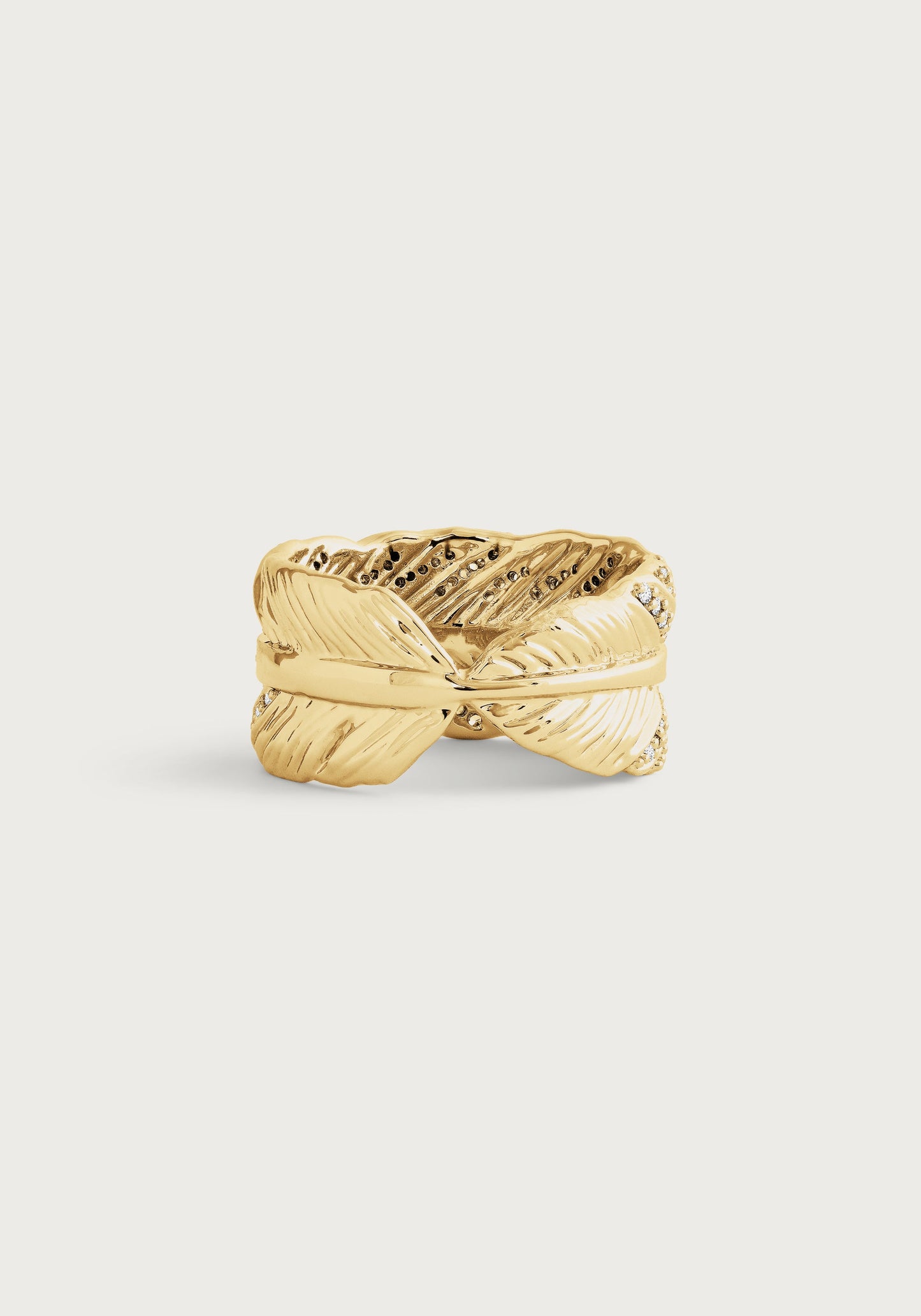 Feather Pave Ring