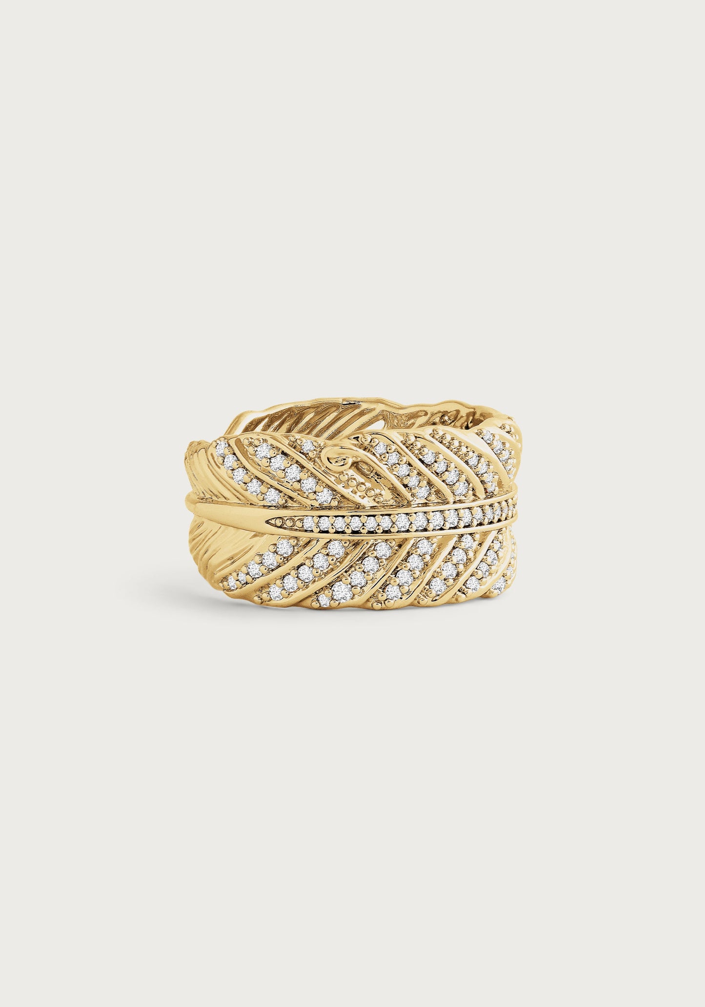 Feather Pave Ring