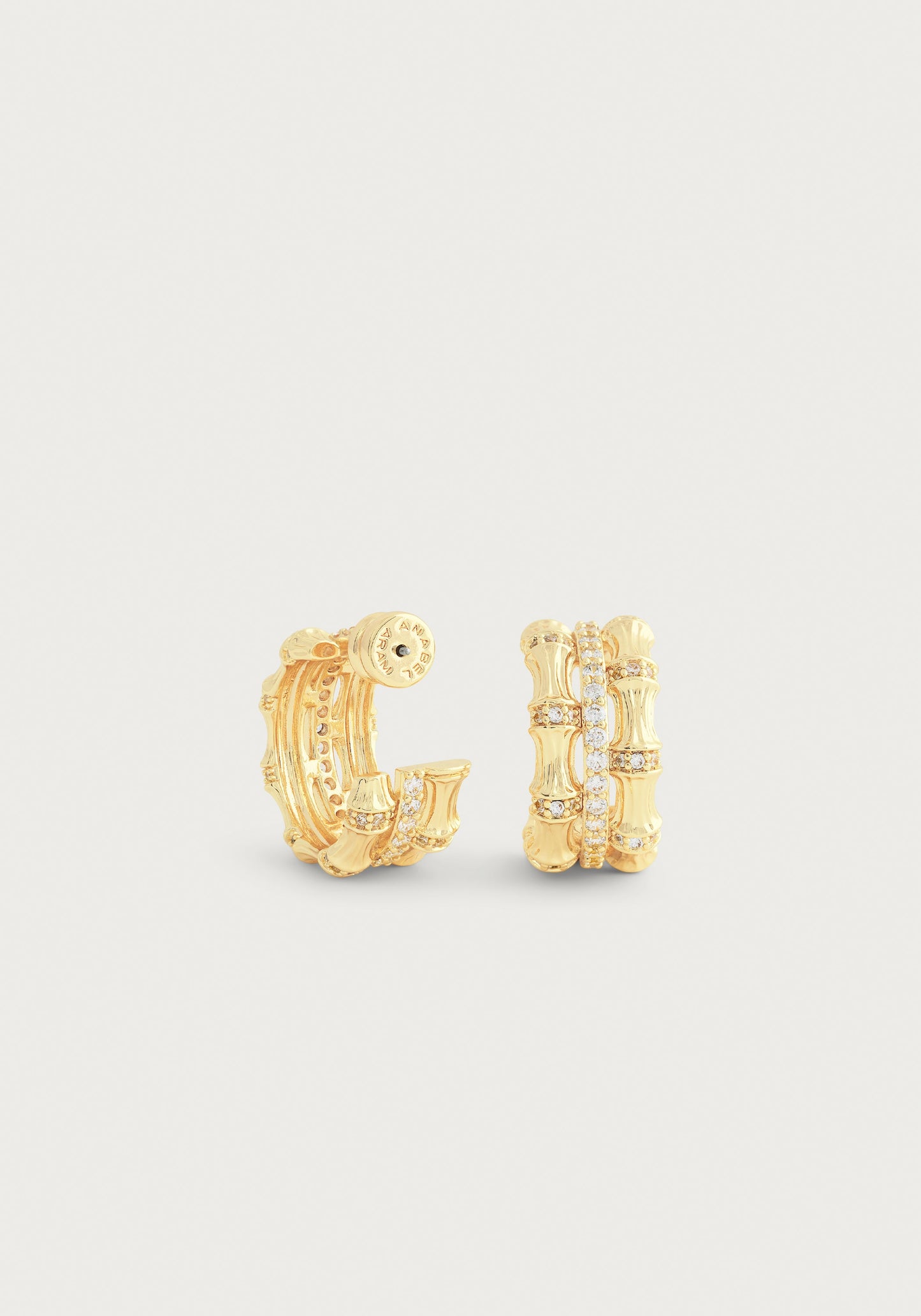 Bamboo Stacked Hoop Earrings