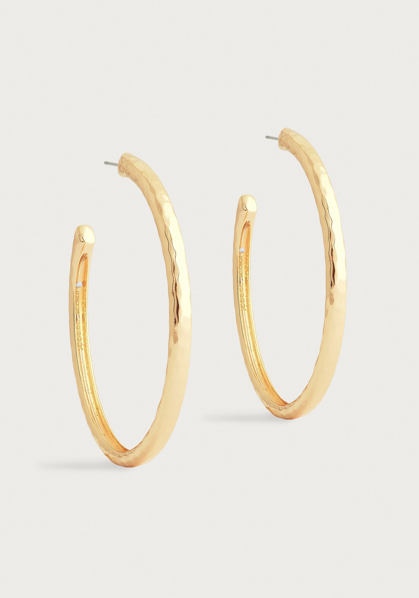 Farrier Large Hoops, Gold
