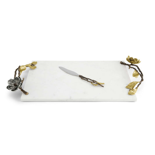 Vintage Bloom Cheese Board w/ Knife