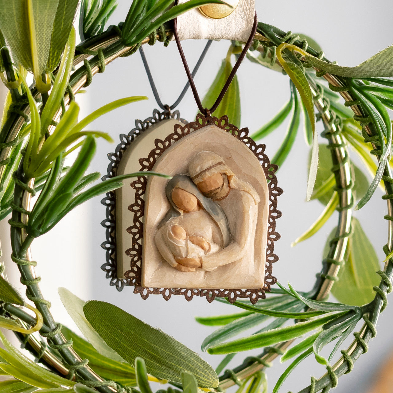 Holy Family Metal-edged Ornament