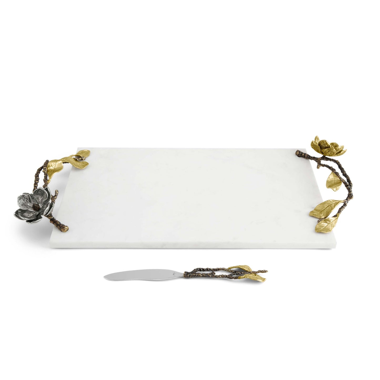 Vintage Bloom Cheese Board w/ Knife