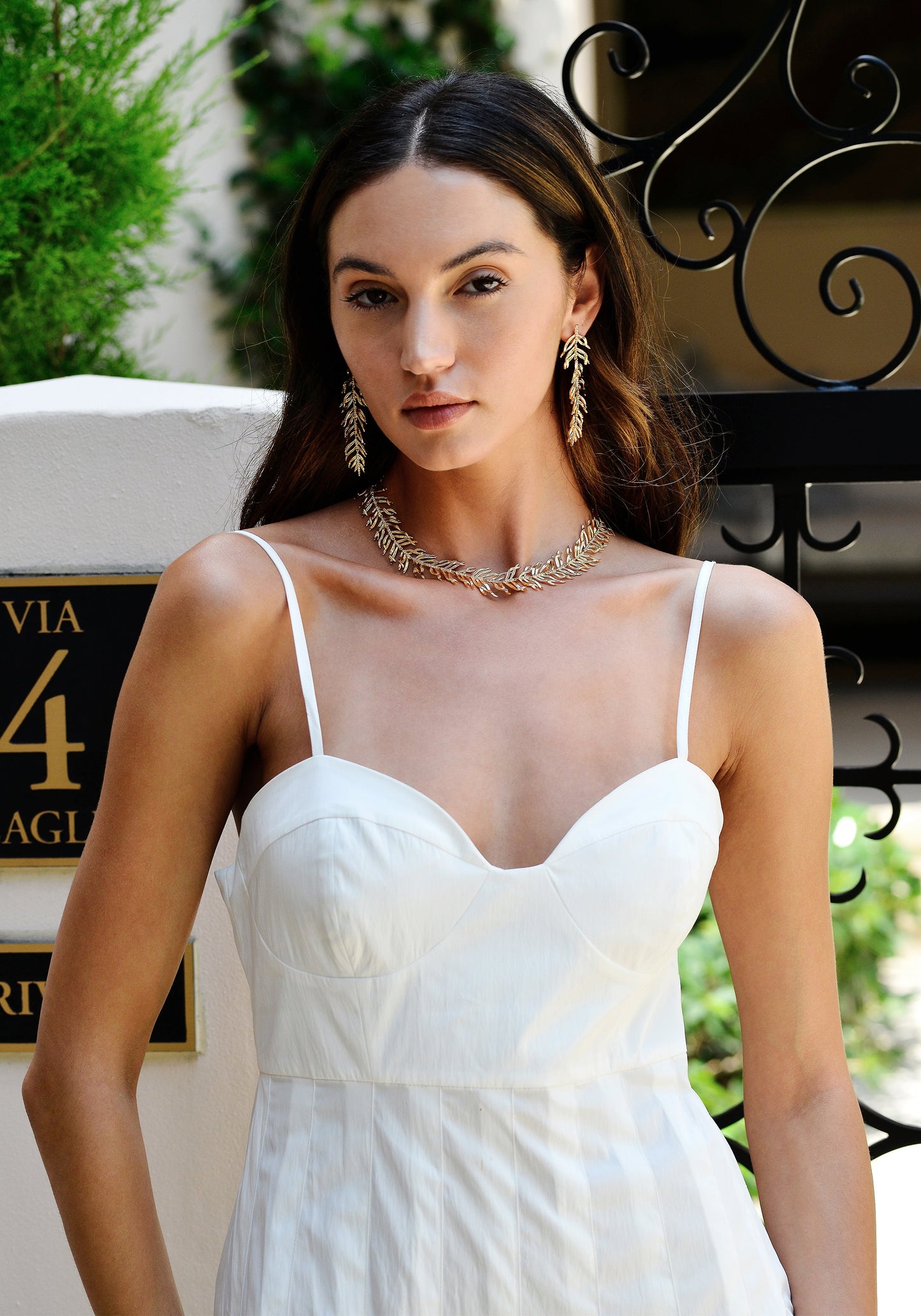 Palm Leaves Dangle Earrings