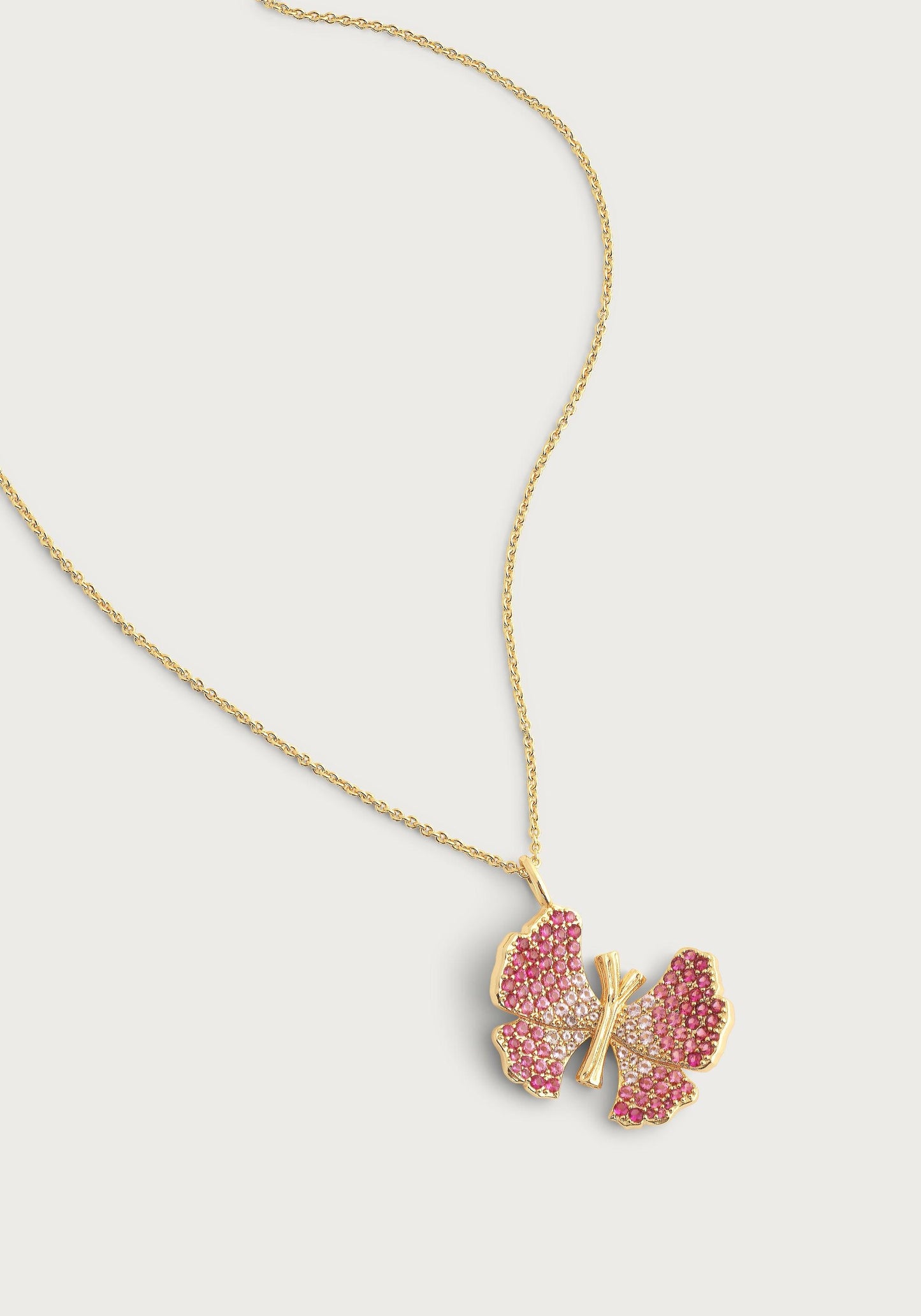 Butterfly Pink Pavé Necklace