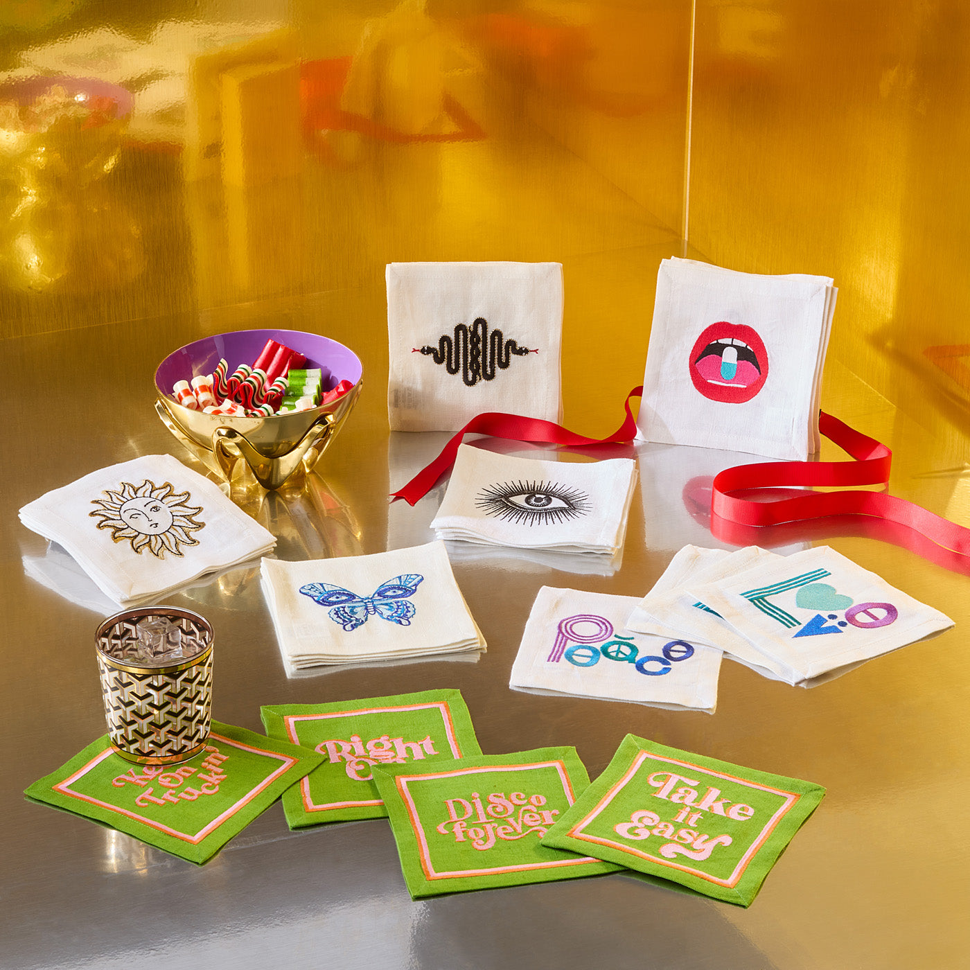 Lips Cocktail Napkins