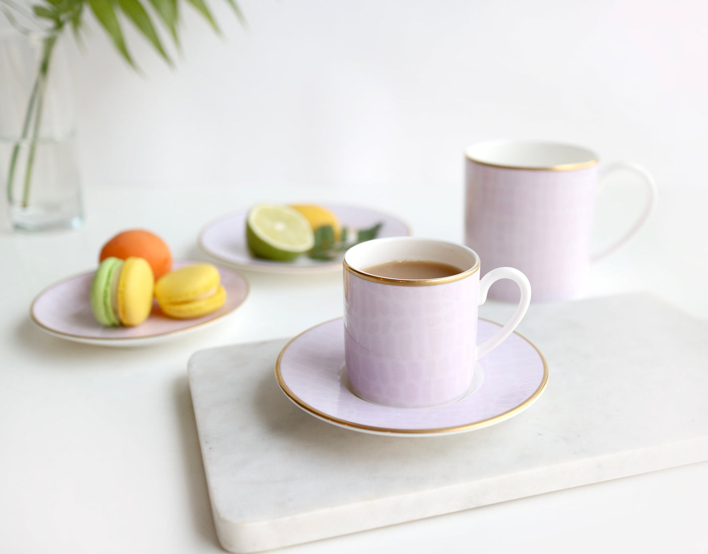 Layla - Set of 2, Espresso Cups and Saucers
