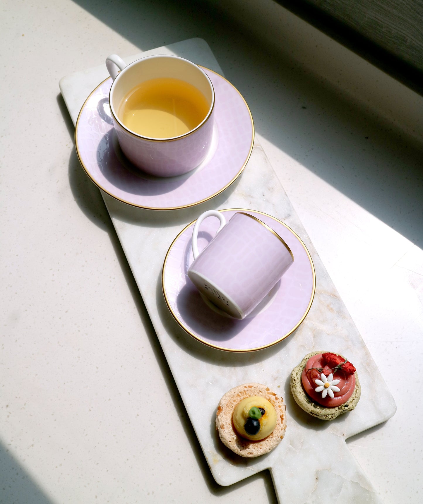 Layla - Set of 2, Espresso Cups and Saucers