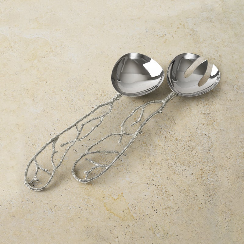 Pomegranate Silver Serving Set