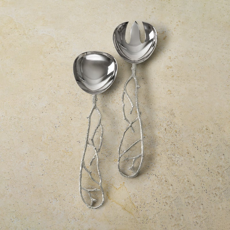 Pomegranate Silver Serving Set
