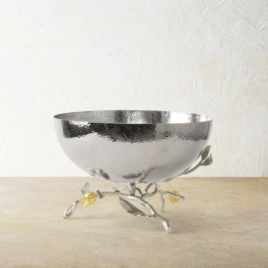 Pomegranate Silver & Gold Serving Bowl