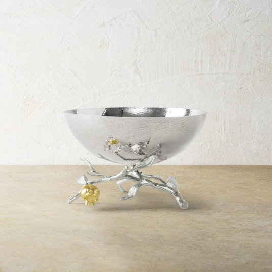 Pomegranate Silver & Gold Small Bowl