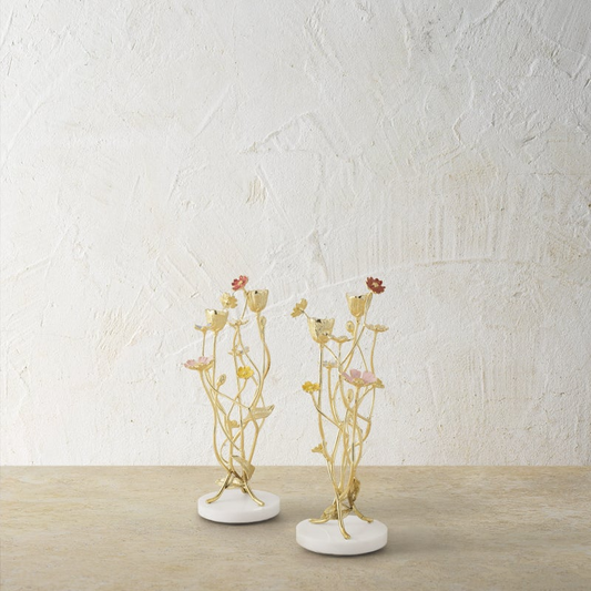 Wildflowers Candleholders S/2