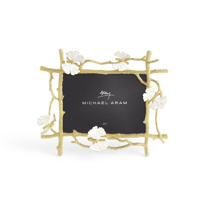 Butterfly Ginkgo Gold Frame