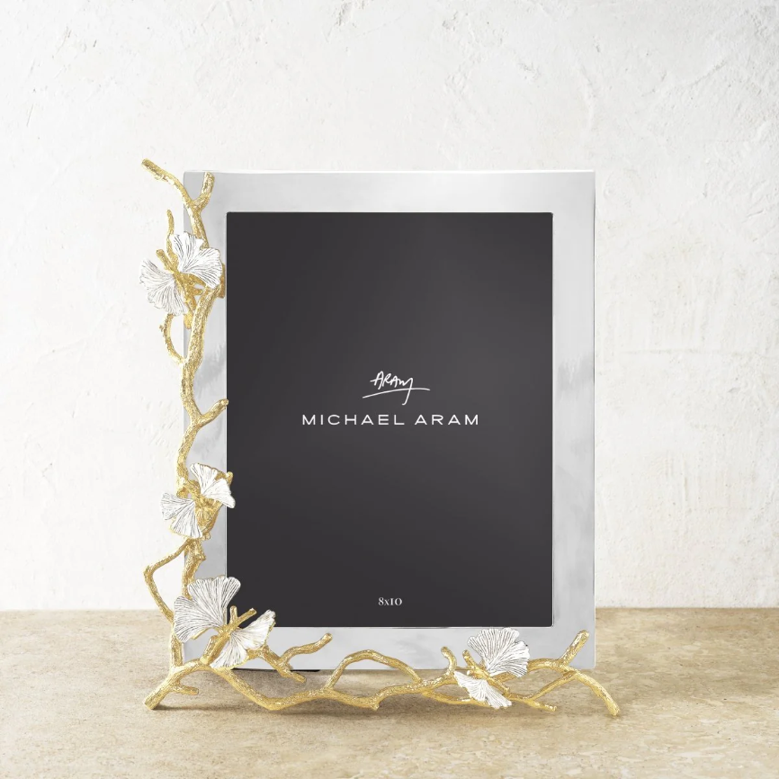 Butterfly Ginkgo Gold Reflective Frame