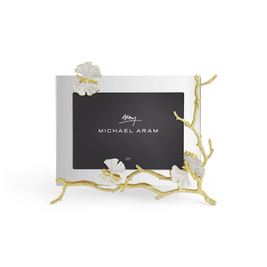 Butterfly Ginkgo Gold Reflective Frame