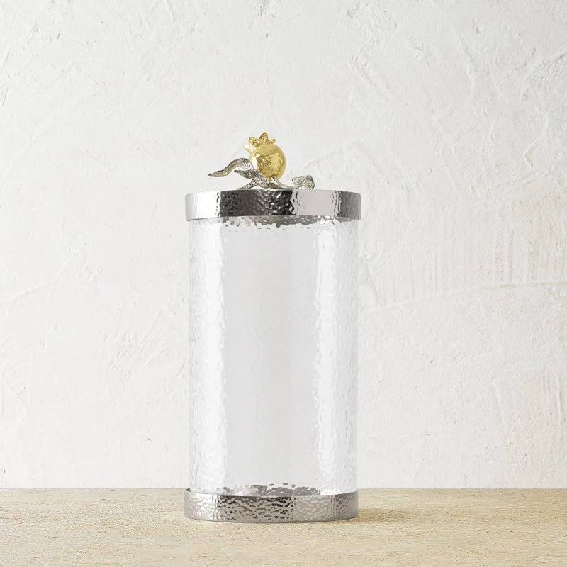 Pomegranate Silver & Gold Canisters