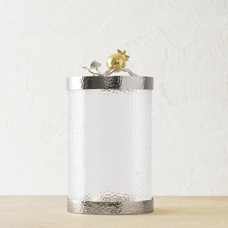 Pomegranate Silver & Gold Canisters