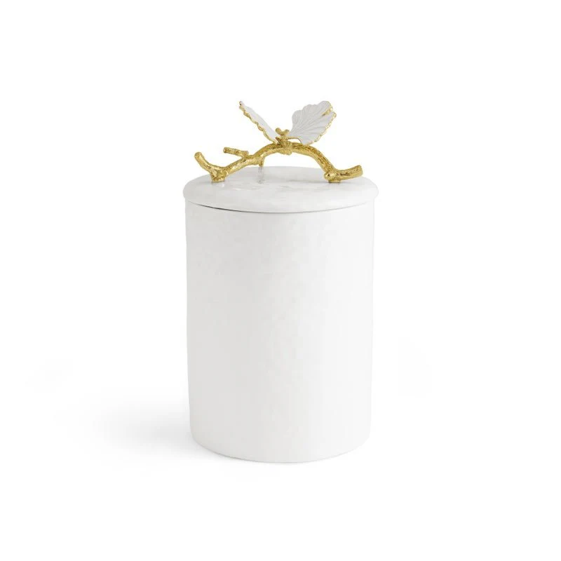 Butterfly Ginkgo Gold Porcelain Canister