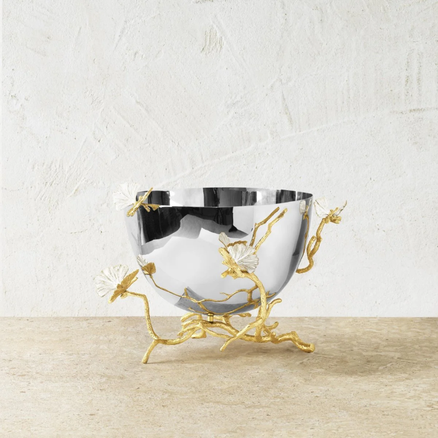 Butterfly Ginkgo Gold Bowl