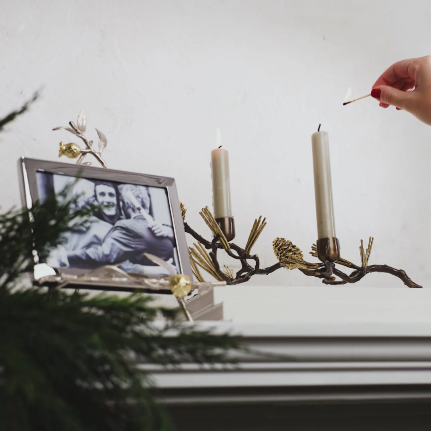 Pine Cone Candelabra