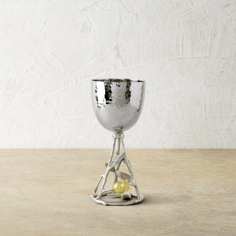 Pomegranate Silver & Gold Kiddish Cup