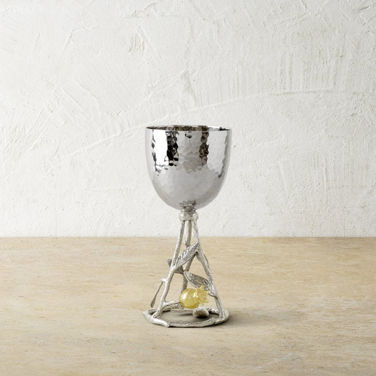 Pomegranate Silver & Gold Kiddish Cup