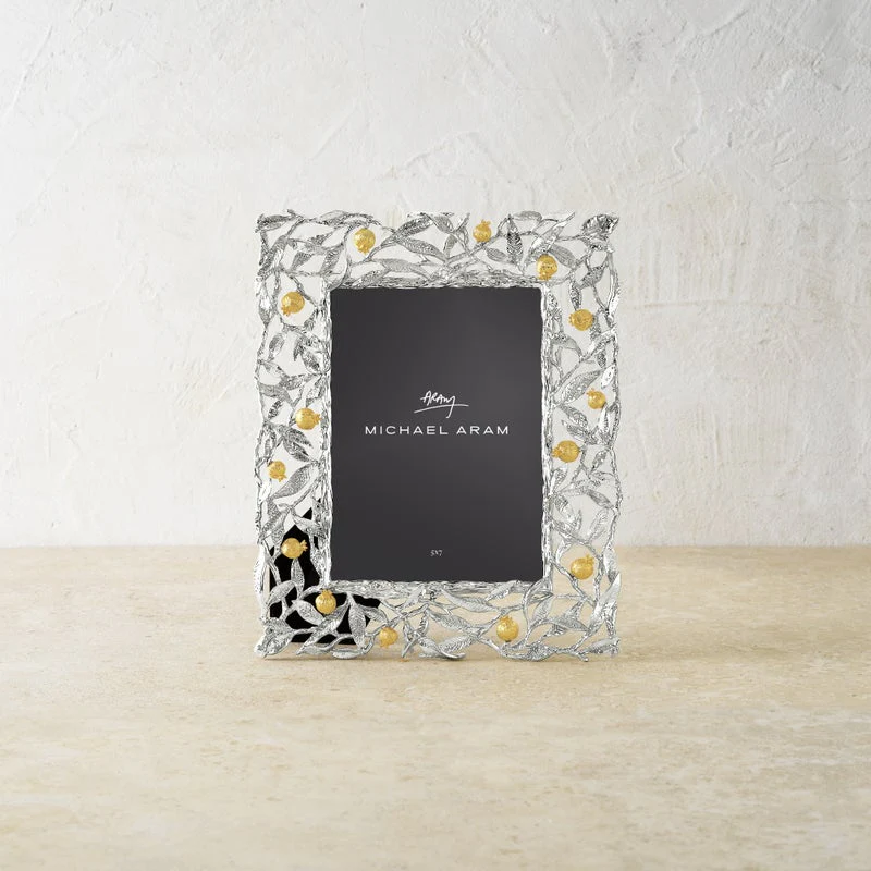 Pomegranate Silver & Gold 5x7 Frame