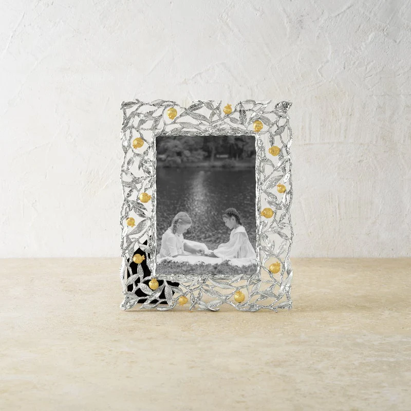 Pomegranate Silver & Gold 5x7 Frame