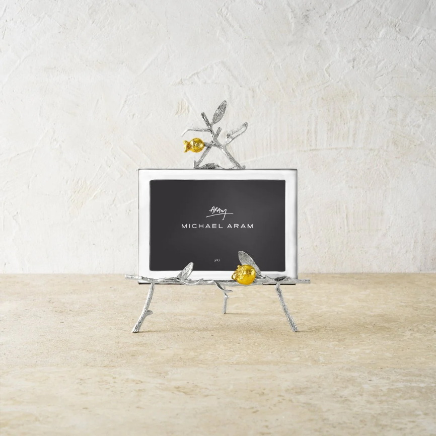 Pomegranate Silver & Gold Easel Frame