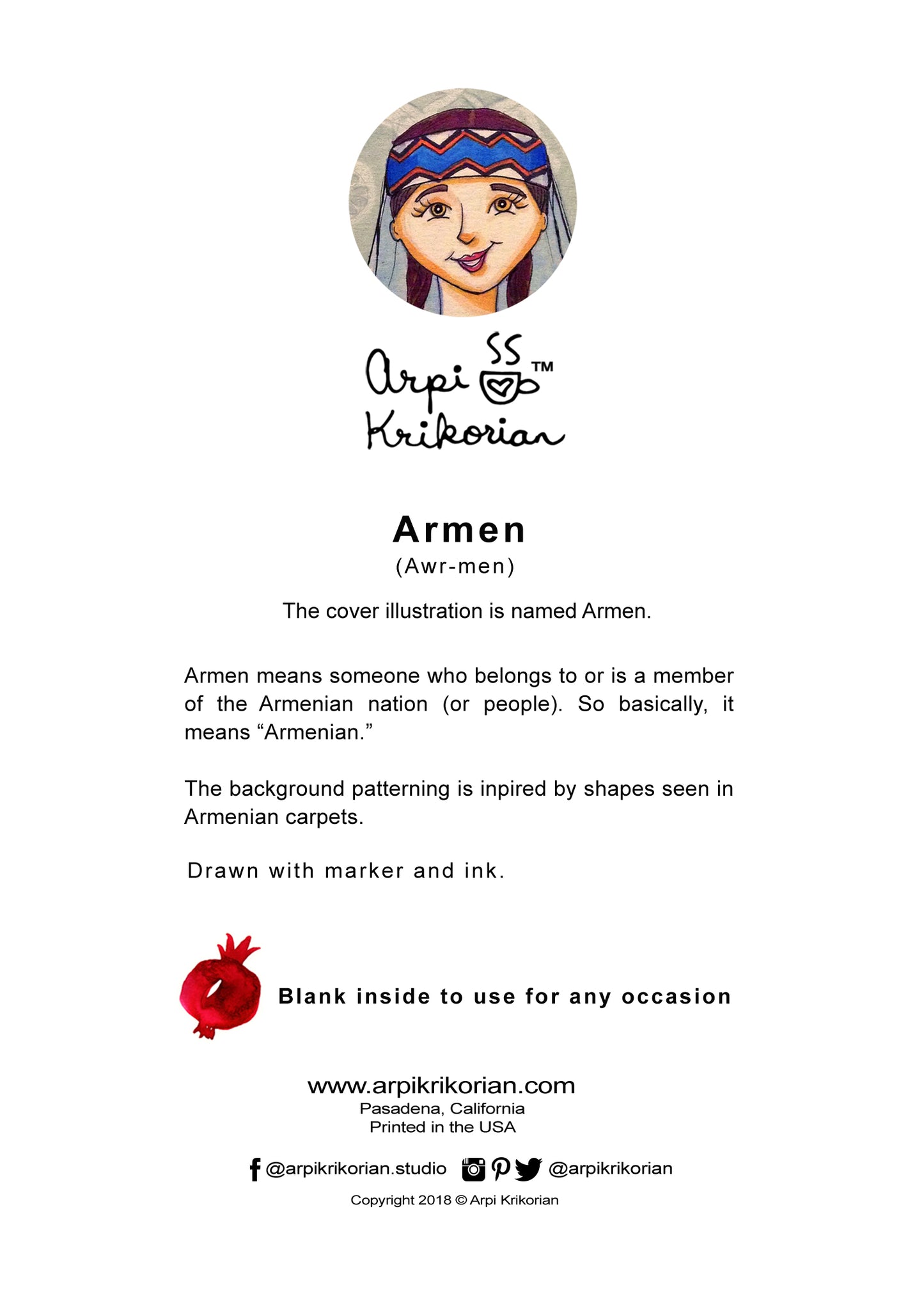 Armen Greeting Card
