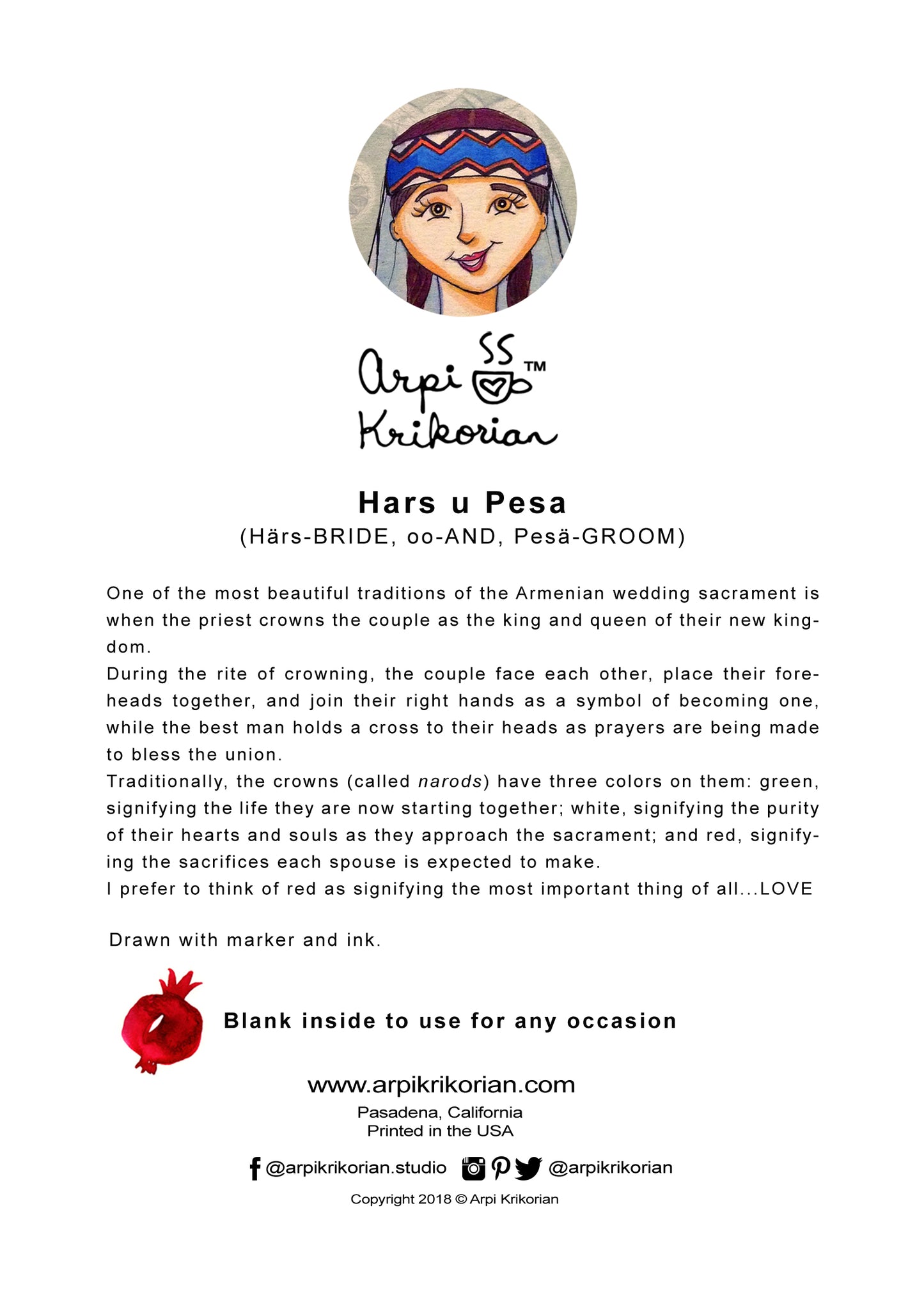 Bride and Groom Greeting Card