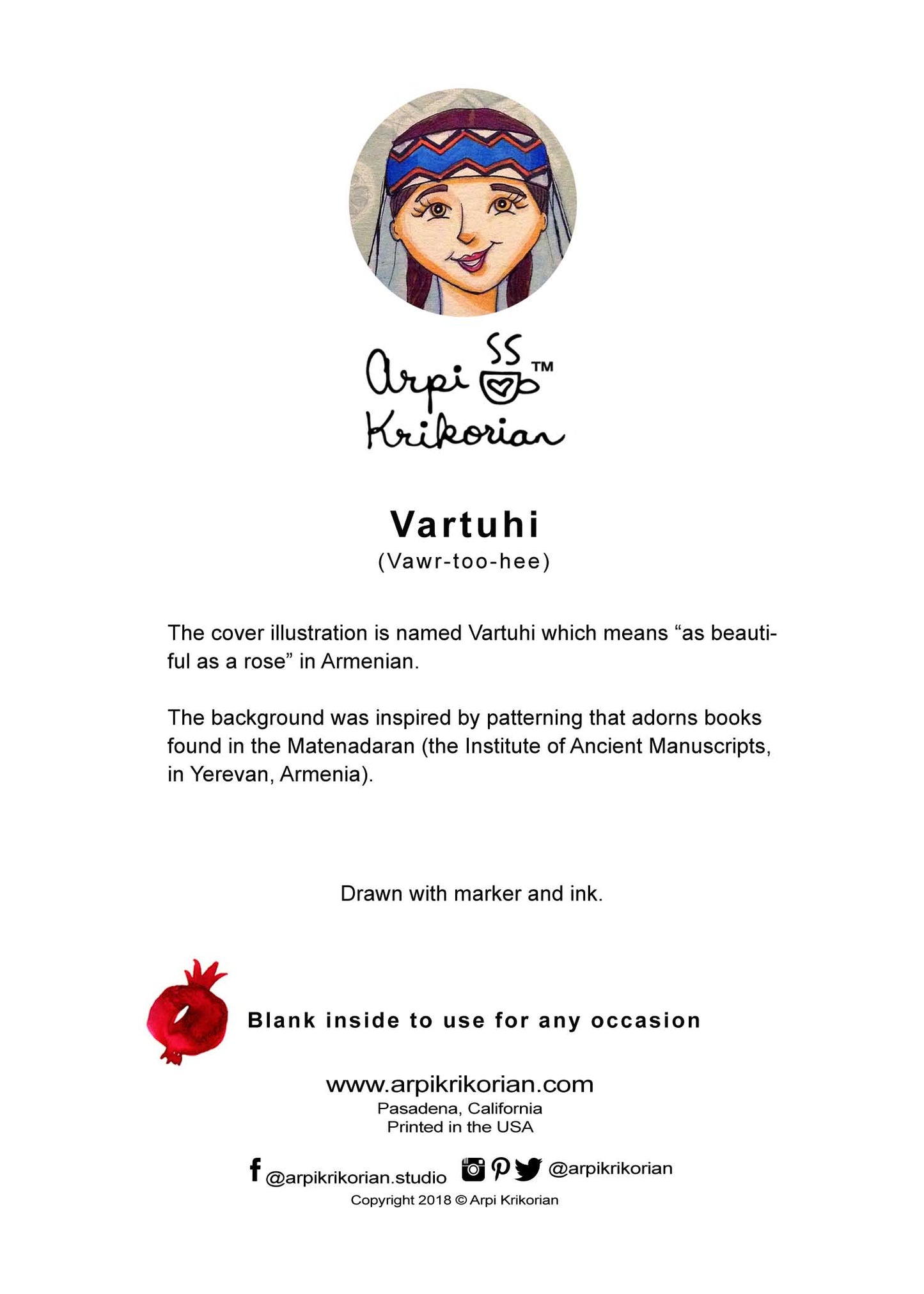 Vartuhi Greeting Card