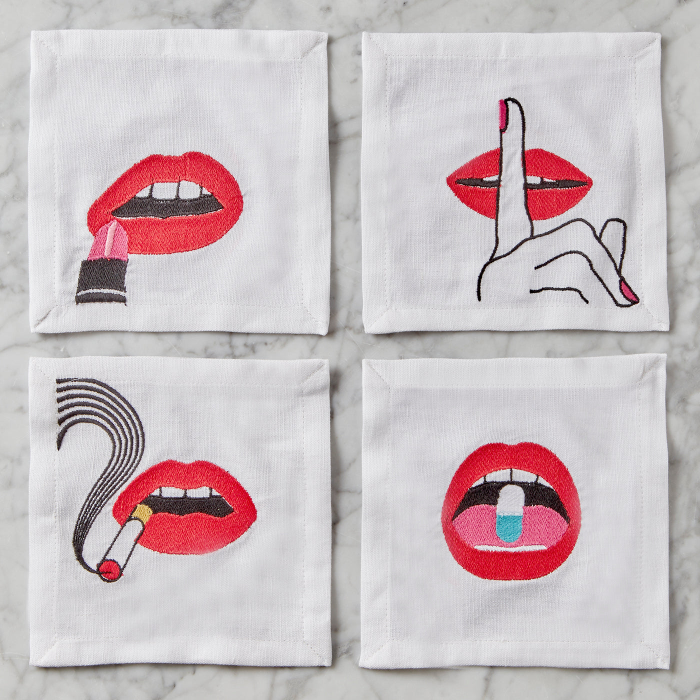 Lips Cocktail Napkins