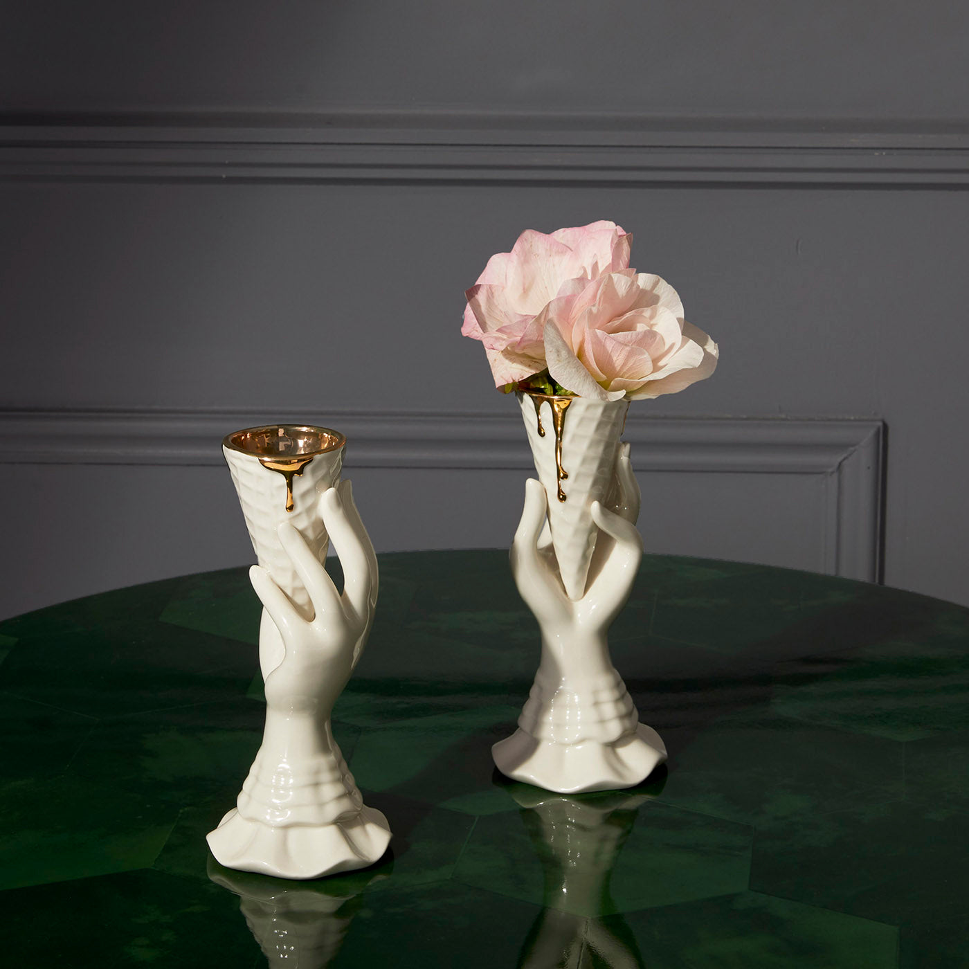 Gilded I-Scream Vase