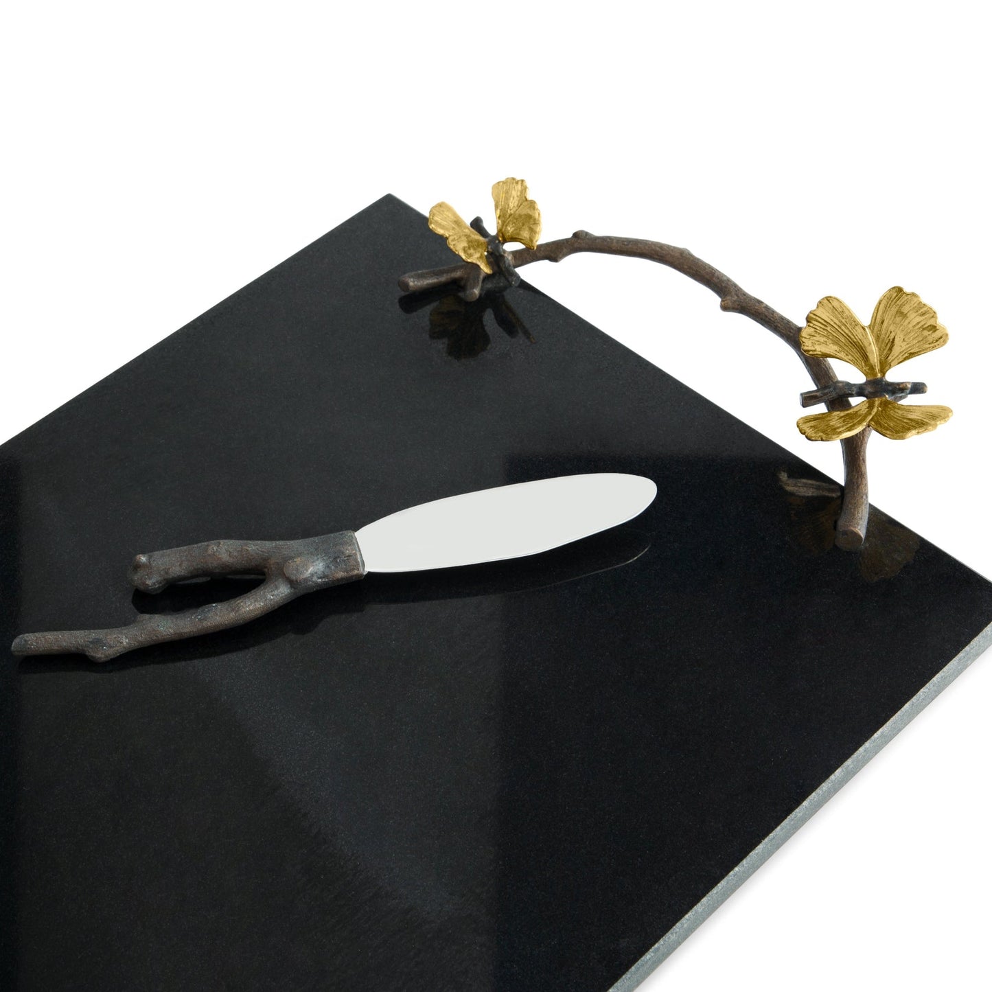 Butterfly Ginkgo Cheese Board w/ Knife