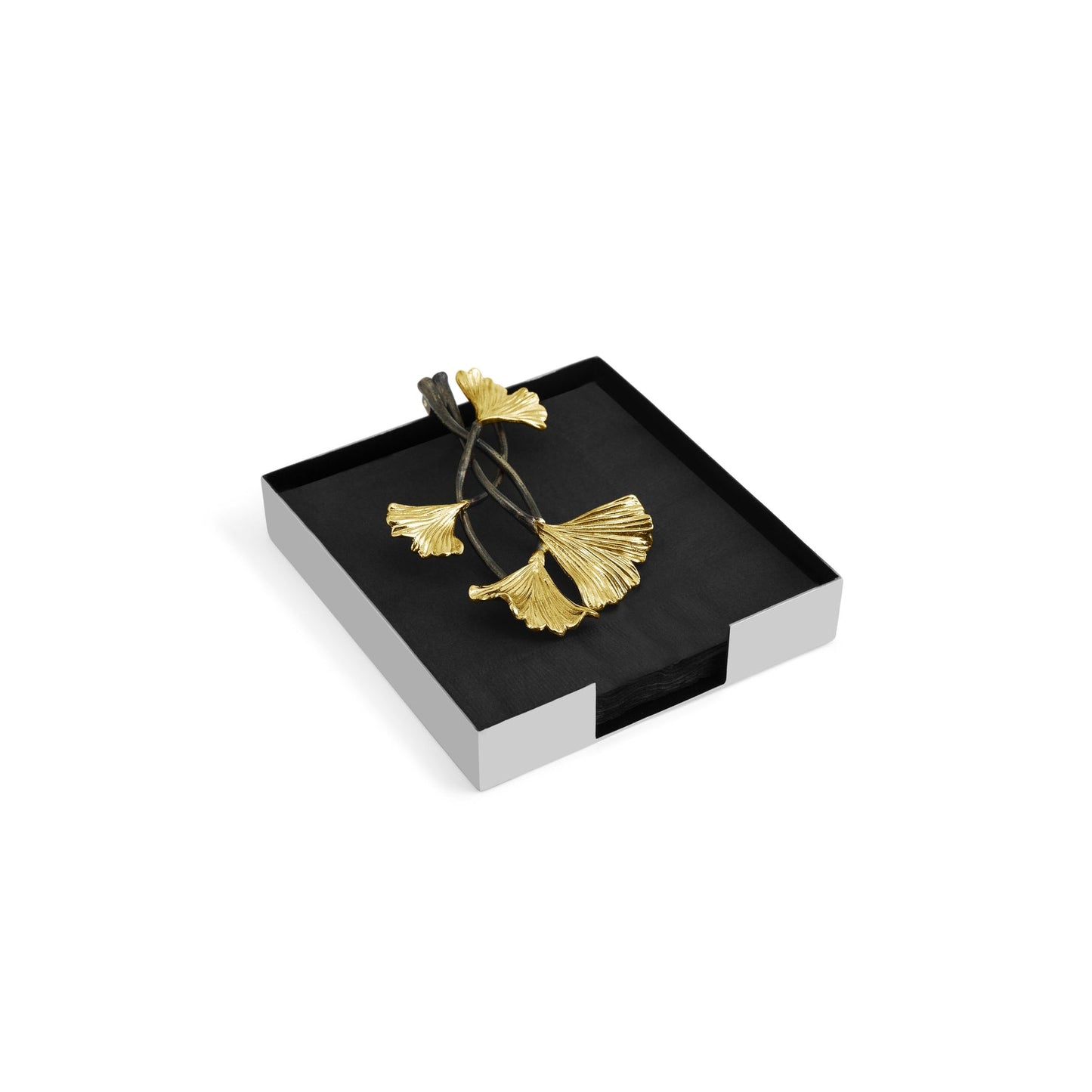 Golden Ginkgo Napkin Holder - Dinner