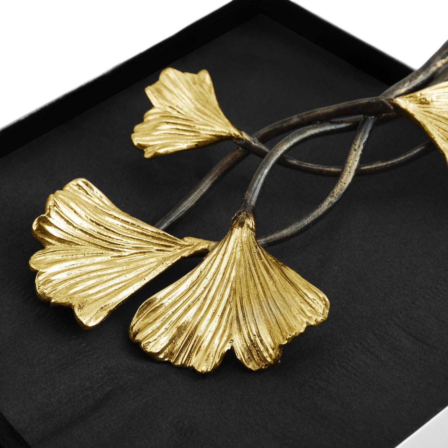 Golden Ginkgo Napkin Holder - Dinner