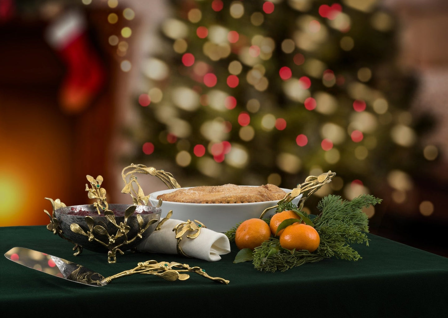 Mistletoe Small Dish w/ Spoon