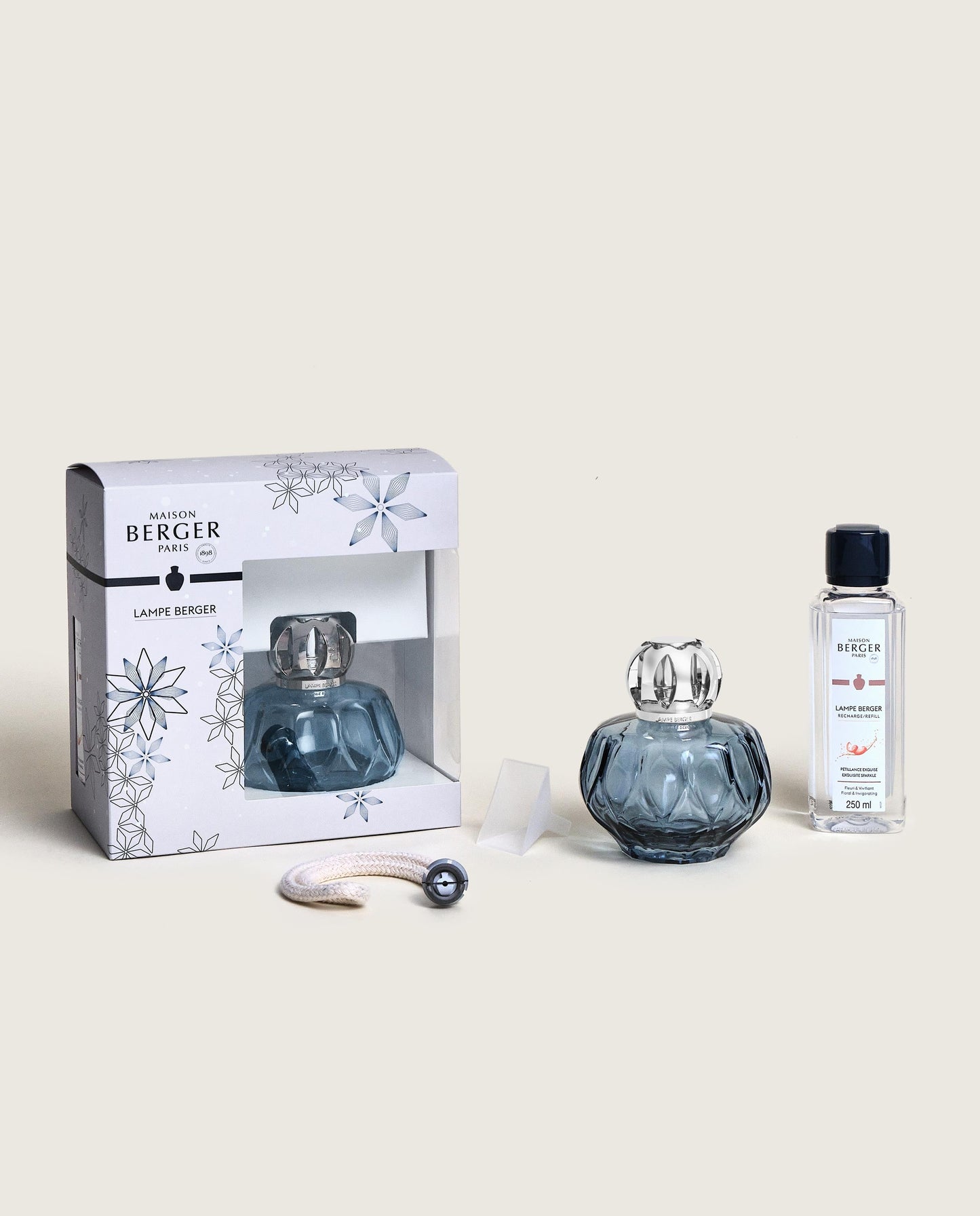 Rosalie Blue Fragrance Lamp Gift Set with Exquisite Sparkle