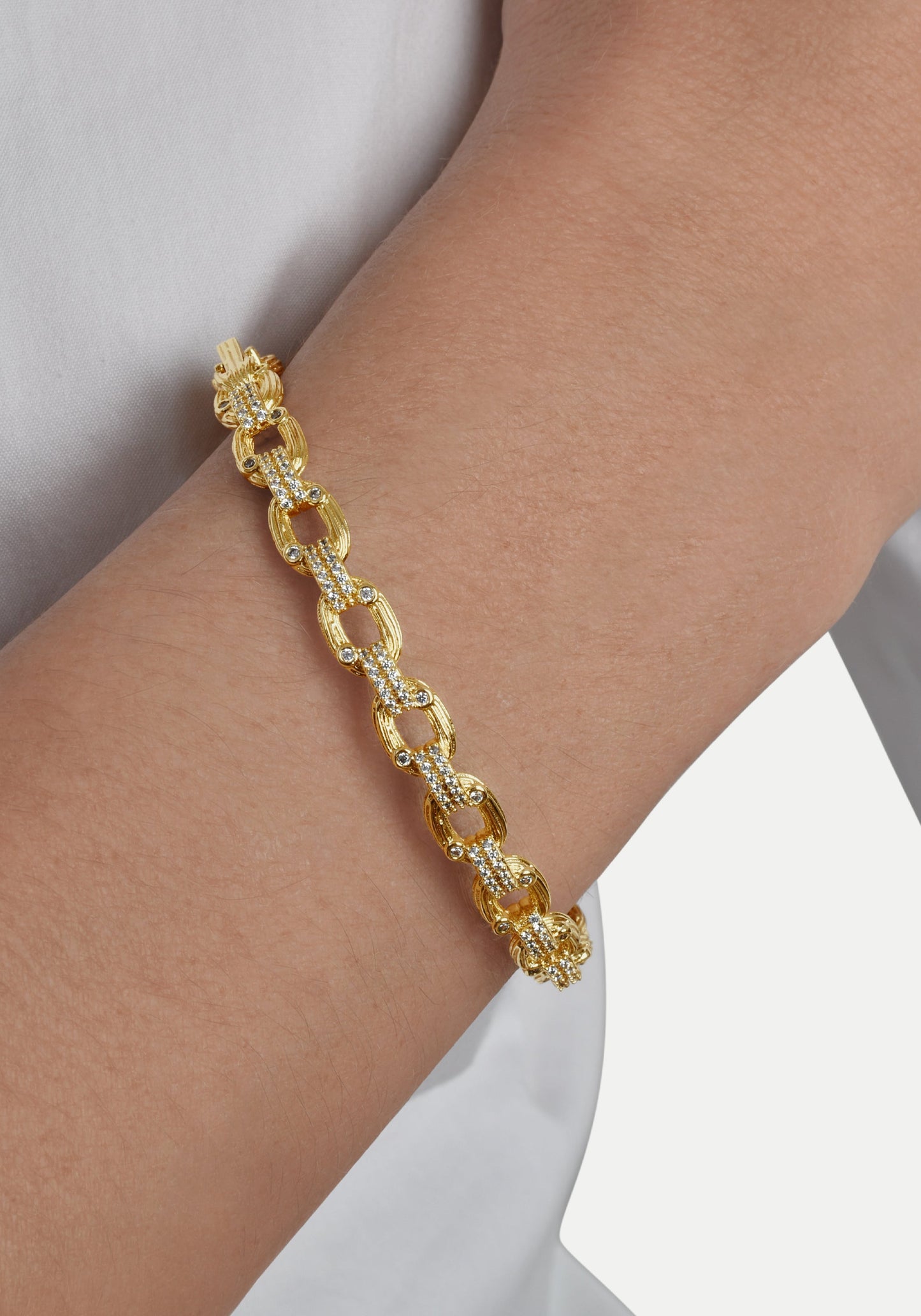 Enchanted Forest Chain Hinged Bangle