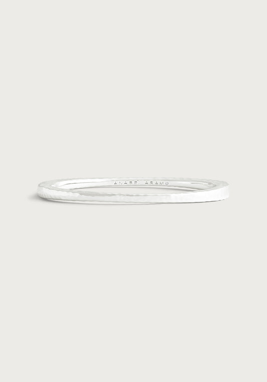 Farrier Thin Hinged Bangle, Silver