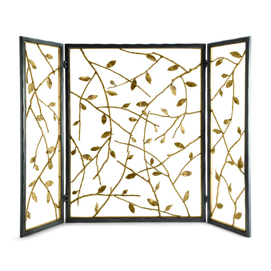 Twig & Leaf Fireplace Screen
