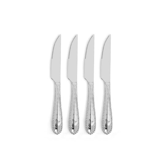 Molten Steak Knife Set - Silver