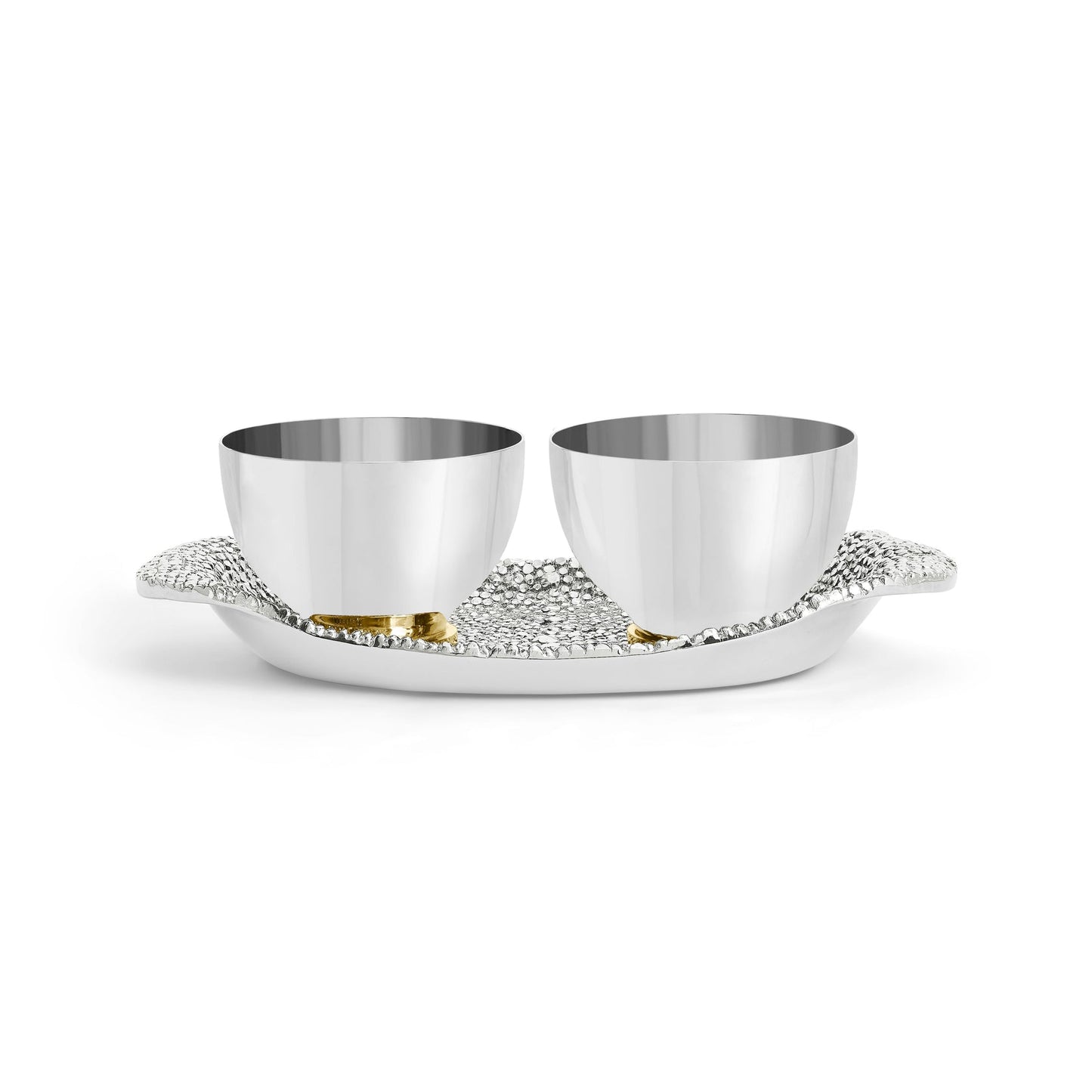 Shagreen Double Dish with Tray