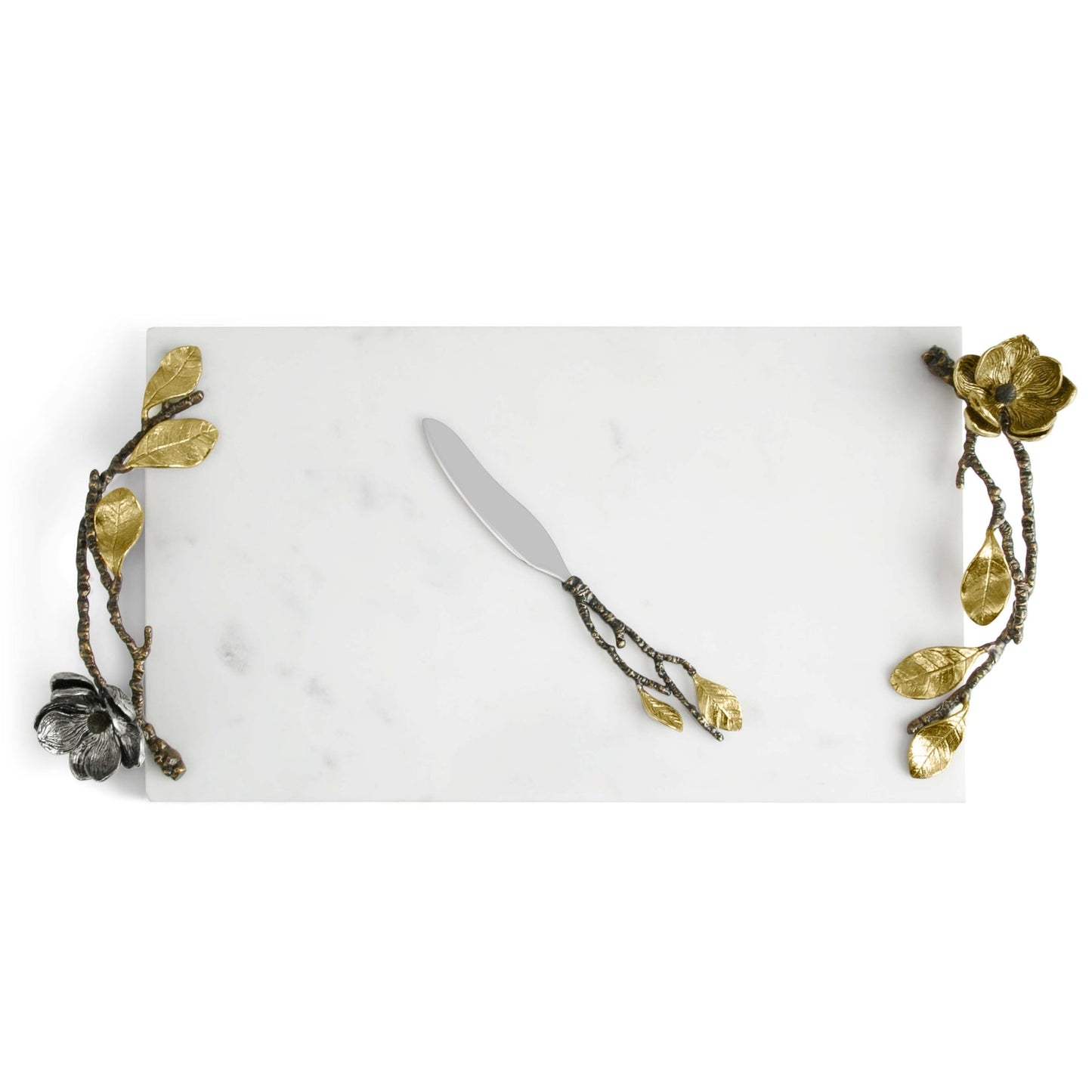 Vintage Bloom Cheese Board w/ Knife