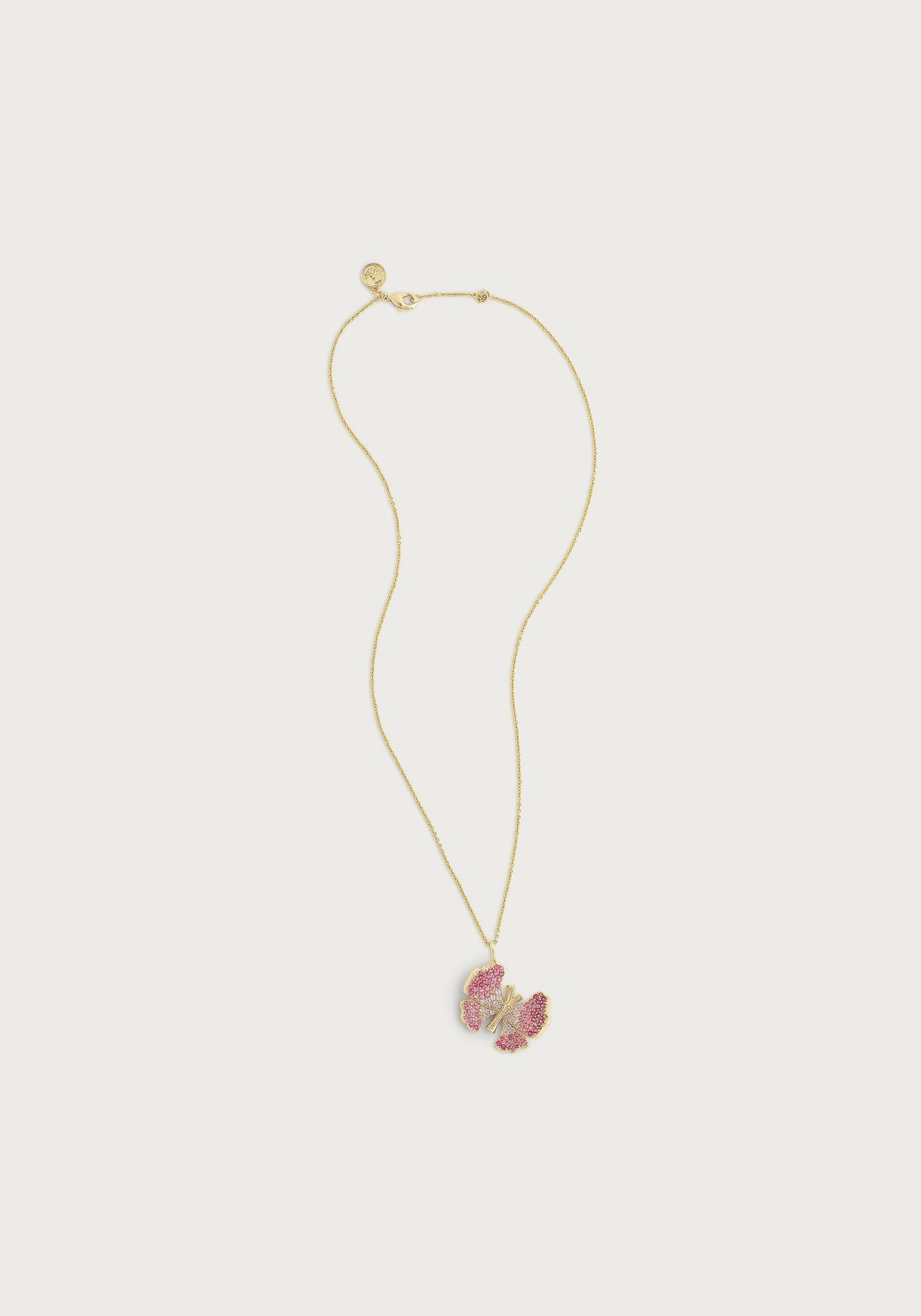Butterfly Pink Pavé Necklace