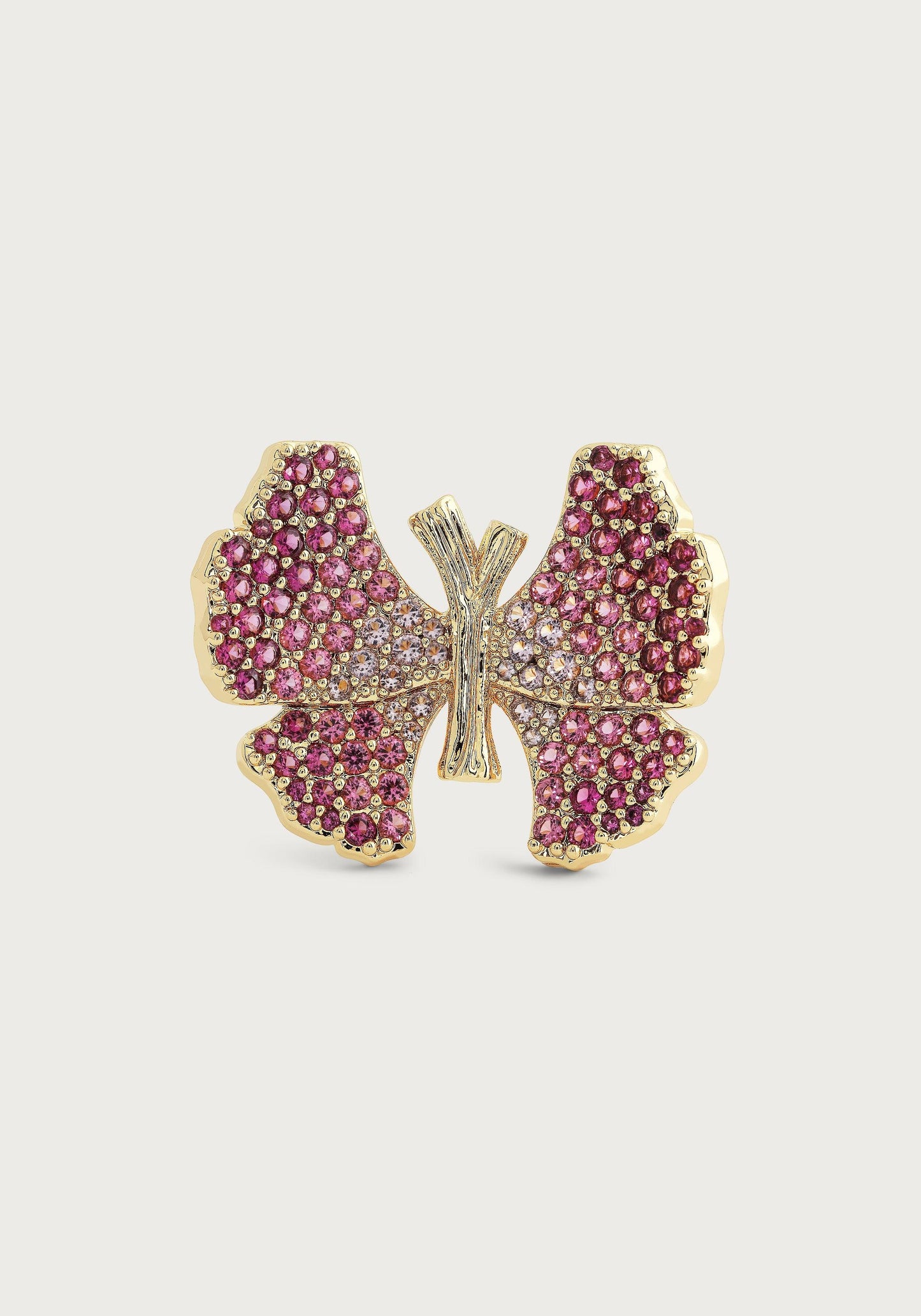 Butterfly Pink Pavé Ring