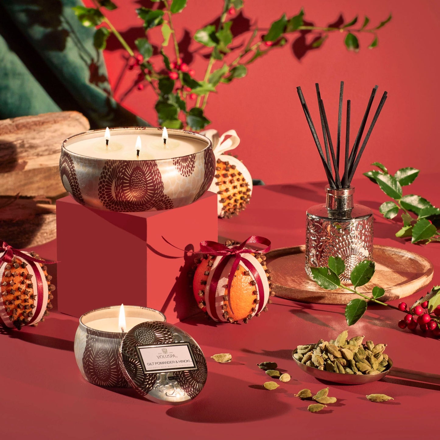 Gilt Pomander & Hinoki