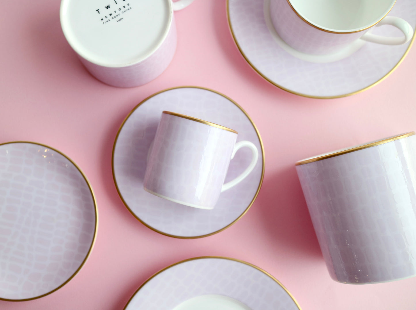 Layla - Set of 2, Espresso Cups and Saucers